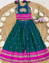 Ajd 1132 Fully Stitched Paithani Lehenga With Blouse  kids Wholesale